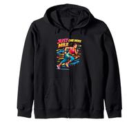Just One More Mile Runner Motivación Fitness Diseño Sudadera con Capucha
