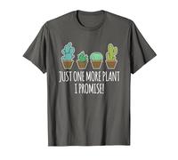 Just One More Plant Regalo de Cactus suculentos Camiseta, Hombre, Asfalto, XL