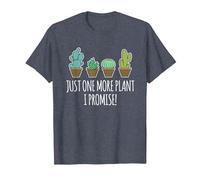 Just One More Plant Regalo de Cactus suculentos Camiseta, Hombre, Azul Jaspeado, S