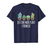 Just One More Plant Regalo de Cactus suculentos Camiseta, Hombre, Azul Marino, 3XL