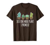 Just One More Plant Regalo de Cactus suculentos Camiseta, Hombre, Marrón, XL
