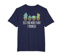 Just One More Plant Regalo de Cactus suculentos Camiseta, Hombre Tallas Grandes, Azul Marino, 6X Alto