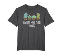 Just One More Plant Regalo de Cactus suculentos Camiseta, Hombre Tallas Grandes, Jaspeado Oscuro, 5X Alto