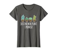 Just One More Plant Regalo de Cactus suculentos Camiseta, Mujer, Asfalto, XS