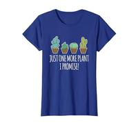 Just One More Plant Regalo de Cactus suculentos Camiseta, Mujer, Azul Real, XS