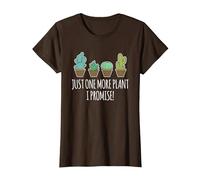 Just One More Plant Regalo de Cactus suculentos Camiseta, Mujer, Marrón, 3XL