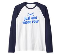 Just One More Row Funny Knitting Camiseta Manga Raglan