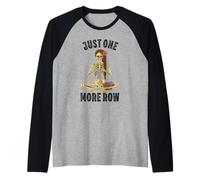 Just One More Row Funny Knitting Knitters Crochet Crochet Camiseta Manga Raglan