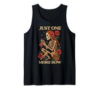 Just One More Row Funny Knitting Knitters Crochet Crochet Camiseta sin Mangas