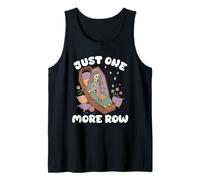 Just One More Row Funny Knitting Knitters Crochet Crochet Camiseta sin Mangas