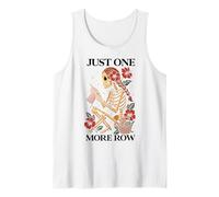 Just One More Row Funny Knitting Knitters Crochet Crochet Camiseta sin Mangas