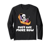Just One More Row Funny Knitting Knitters Crochet Crochet Manga Larga