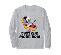 Just One More Row Funny Knitting Knitters Crochet Crochet Manga Larga