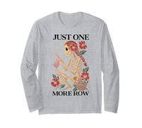 Just One More Row Funny Knitting Knitters Crochet Crochet Manga Larga