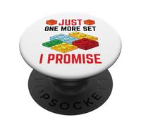 Just One More Set I Promise Building Block Ladrillo Constructor PopSockets PopGrip Adhesivo