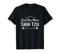 Just One More Shih Tzu Owners Funny Dog Lover Camiseta gráfica económica, Hombre, Negro, S