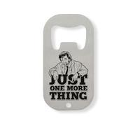 Just One More Thing - Abridor de botellas de acero inoxidable, color plateado