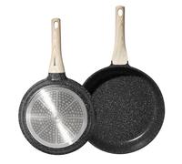 JUST PERFECTO - Batería de Cocina Inducción Set de Cacerolas con Tapa - Cacerola para Todo Tipo de Cocinas - Sartén Antiadherente sin PFOA ni PTFE - Juego con Sartenes (21 Piezas Negro)