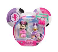 Just Play 89961 Disney Junior - Juego de Figuras coleccionables móviles con Bolsa y Barra (2 Unidades, Minnie Mouse y Daisy Duck, 5 cm, a Partir de 3 años), Multicolor
