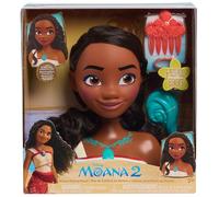 Just Play Cabeza para Peinados Princesa Moana 2 de Disney, 7 Piezas, Juego de simulación, Juguetes para niños a Partir de 3 años