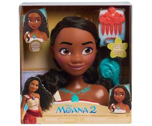 Just Play Cabeza para Peinados Princesa Moana 2 de Disney, 7 Piezas, Juego de simulación, Juguetes para niños a Partir de 3 años