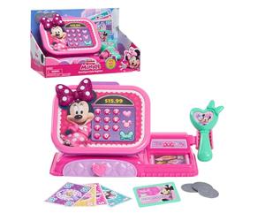 Just Play Caja registradora Minnie Mouse Bowtique de Disney Junior, con Sonidos; Juego Creativo para disfrazarse, Juguetes para niños a Partir de 3 años
