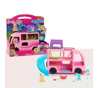 Just Play Colección temática Barbie Pet Camper Playset con Dos Figuras de Mascotas de 3,8 cm, 11 Piezas, Figuras de Juguete y Juego; Juguetes para niños a Partir de 3 años