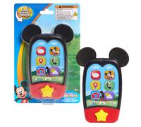 Just Play Disney Jr. Micky Mouse Clubhouse Teléfono Móvil de Juguete de 15 cm con Luces y Sonidos, Teléfono Interactivo con Pantalla Táctil, Juguete de Viaje para Niños a Partir de 3 Años