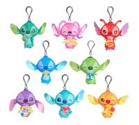 Just Play Disney Stitch Attachmeez - Caja ciega coleccionable para colgar libros, teléfonos, tazas y más, desembala, fija y exhibe, para niños, fans y coleccionistas