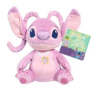 Just Play Disney Stitch de 15 cm, pequeño Peluche con Sonido y Aroma - Ángel, Color Rosa, Juguetes para niños a Partir de 2 años