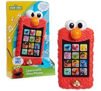 Just Play Phone teléfono Sesame Street Learn with Elmo Pretend Play con Sonidos, Aprendizaje y educación, Juguetes para niños a Partir de 2 años, Color Rojo, 16.51