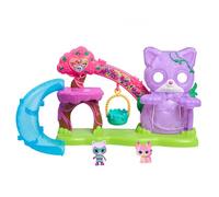 Just Play Escenario de Juego Disney Junior SuperKitties Su-Purr Wild con tobogán y Columpio, 5 Piezas, 3 Figuras articuladas, Juguetes para niños a Partir de 3 años