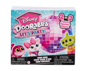 Just Play Estatuillas coleccionables Disney Doorables Let’s Party Mini P e 3,8 cm, Caja Sorpresa, Juguetes para niños a Partir de 5 años