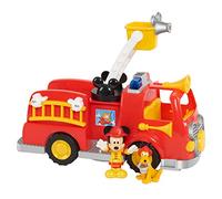 Just Play Mickey Mouse de Disney, camión de Bomberos de Mickey, colección temática de Figura y vehículo con Luces y Sonidos, Juguetes para niños a Partir de 3 años