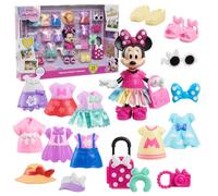 Just Play Minnie Mouse Fabulous Fashion Collection de Disney Junior, muñeca articulada y Juego de Accesorios, 22 Piezas; Juguetes para niños a Partir de 3 años