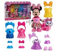 Just Play Muñeca y Accesorios Disney Junior Minnie Mouse Glitter and Glam Pet Fashion Set, con 23 Piezas; Juguetes para niños a Partir de 3 años