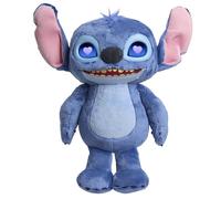 Just Play Peluche interactivo Disney Many Moods Stitch, 34,3 cm, 50+ sonidos y frases, ojos LCD, 3+