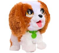 Just Play Peluche Interactivo Que Camina, furReal Poop-A-Lots Cavalier King Charles Spaniel, de 20,3 cm, Perrito con Correa Que Hace popó, 6 Piezas, Juguetes para niños a Partir de 4 años