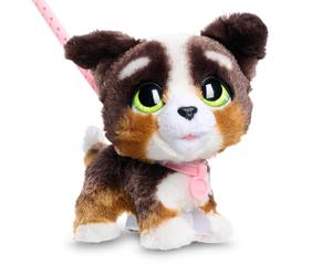 Just Play Perrito de Peluche Interactivo Que Camina, furReal Walk-A-Lots Bernedoodle, de 20,3 cm, con Sonidos, Piel sintética, Juguetes para niños a Partir de 4 años