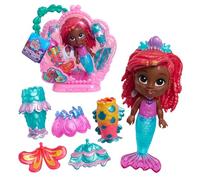 Just Play Pop Tails Ariel de Disney Junior, muñeca articulada de 17,8 cm y Accesorios, 9 Piezas; Juguetes para niños a Partir de 3 años