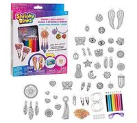 Just Play Shrinky Dinks - Kit de joyería de 68 piezas, incluye cuentas, pasadores, cuerda elástica y aros para aretes, juguetes para niños a partir de 5 años