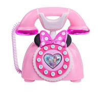 Just Play Teléfono de Juguete Disney Junior Minnie Mouse Ring Me Rotary Pretend Play Phone, con Luces y Sonidos; Juguetes para niños a Partir de 3 años