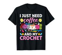 Just Pour Me My Coffee Hand me my Crochet Crocheting Camiseta