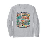 Just Resting My Eyes Club Coffee Lover Funny Beach Vacaciones Manga Larga