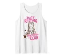 Just Resting My Eyes Club Funny Tabby Cat Nap Lover Camiseta sin Mangas