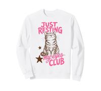 Just Resting My Eyes Club Funny Tabby Cat Nap Lover Sudadera