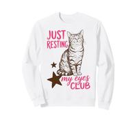Just Resting My Eyes Club Funny Tabby Cat Nap Lover Sudadera
