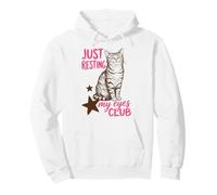 Just Resting My Eyes Club Funny Tabby Cat Nap Lover Sudadera con Capucha