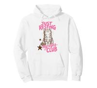 Just Resting My Eyes Club Funny Tabby Cat Nap Lover Sudadera con Capucha