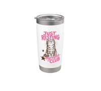 Just Resting My Eyes Club Funny Tabby Cat Nap Lover Vaso térmico de acero inoxidable de doble pared